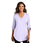 NEW SEI Port Authority® Ladies City Stretch 3/4-Sleeve Tunic - Bright Lavender
