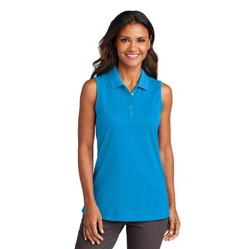 SEI Port Authority® Ladies Dry Zone® UV Micro-Mesh Sleeveless Polo - Coastal Blue