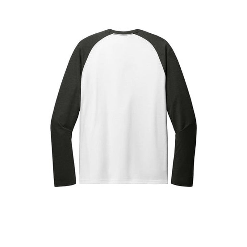NEW SEI Allmade® Unisex Tri-Blend Long Sleeve Colorblock Raglan - Space Black/Bright White