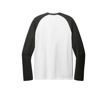 NEW SEI Allmade® Unisex Tri-Blend Long Sleeve Colorblock Raglan - Space Black/Bright White