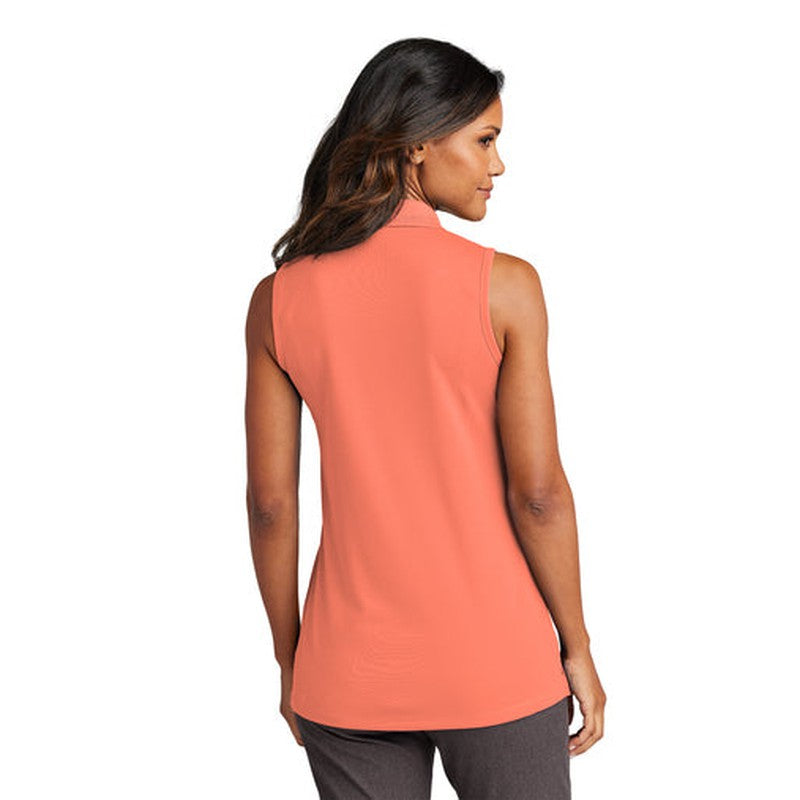 SEI Port Authority® Ladies Dry Zone® UV Micro-Mesh Sleeveless Polo - Coral Splash