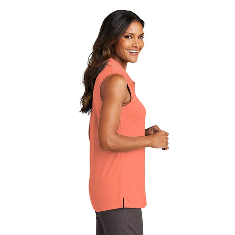 SEI Port Authority® Ladies Dry Zone® UV Micro-Mesh Sleeveless Polo - Coral Splash