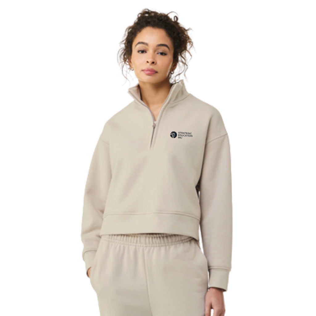 NEW SEI BELLA+CANVAS® Women’s 10-Ounce 1/2-Zip Pullover - Dust