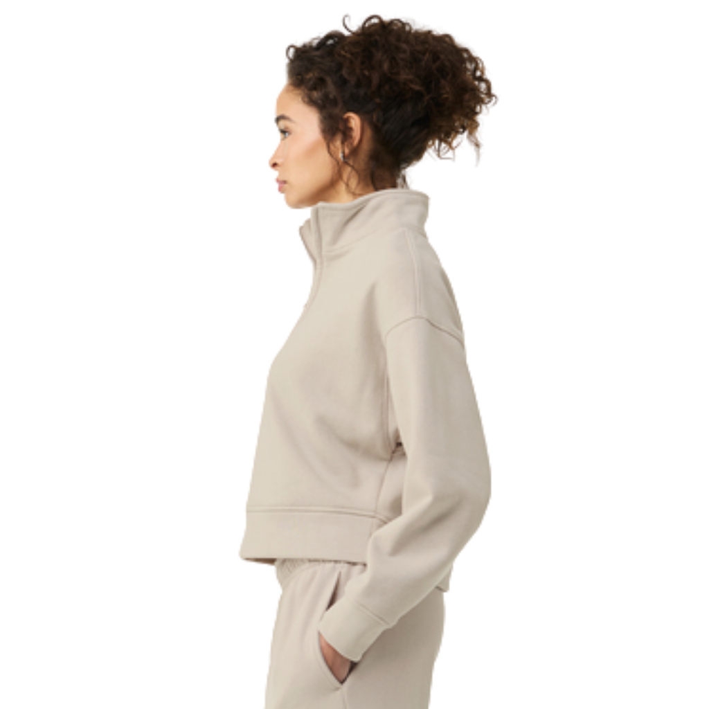 NEW SEI BELLA+CANVAS® Women’s 10-Ounce 1/2-Zip Pullover - Dust