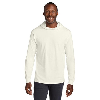 SEI TEAM BRIAN Jerzees Classics™ Unisex Cotton Long Sleeve Hooded T-Shirt - Sweet Cream Heather