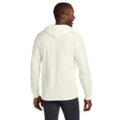 SEI TEAM BRIAN Jerzees Classics™ Unisex Cotton Long Sleeve Hooded T-Shirt - Sweet Cream Heather