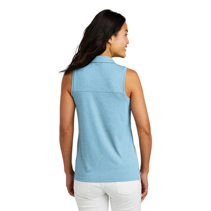 SEI TEAM BRIAN TravisMathew Women's Coto Performance Sleeveless Polo - Brilliant Blue Heather