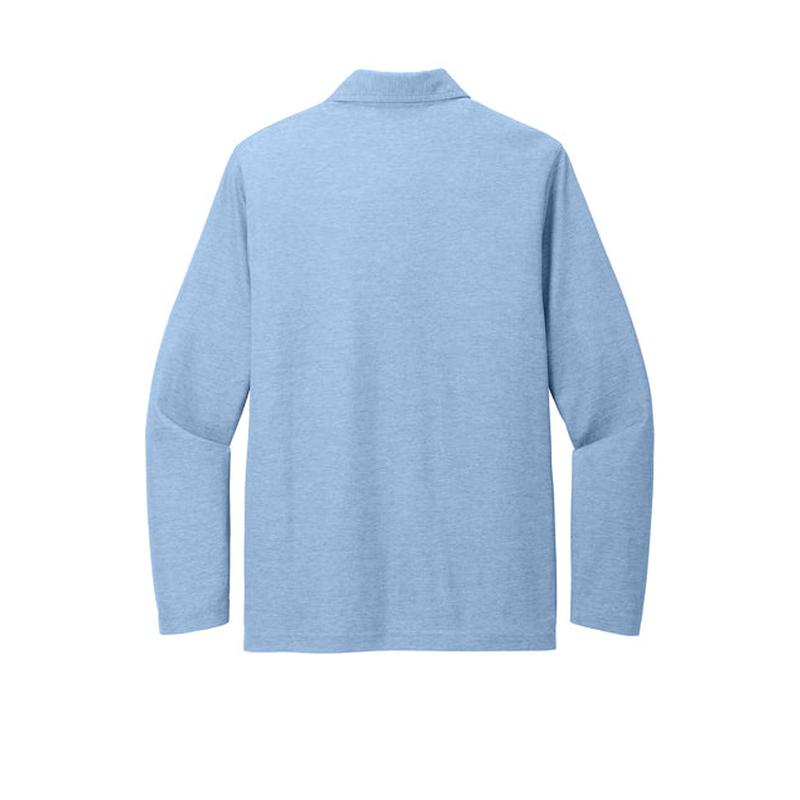 SEI TEAM BRIAN TravisMathew Oceanside Heather Long Sleeve Polo - Allure Heather