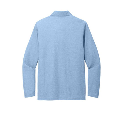 SEI TEAM BRIAN TravisMathew Oceanside Heather Long Sleeve Polo - Allure Heather