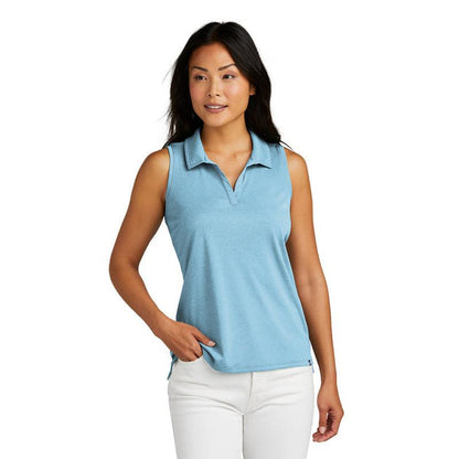 SEI TEAM BRIAN TravisMathew Women's Coto Performance Sleeveless Polo - Brilliant Blue Heather