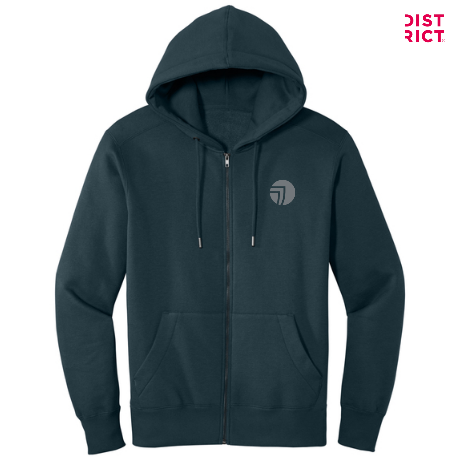 SEI-District® Perfect Weight® Fleece Full-Zip Hoodie - Navy