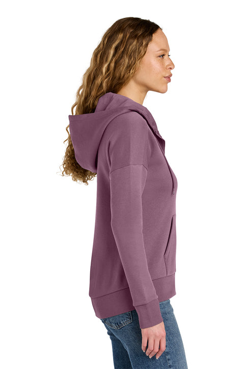 NEW SEI-District® Women’s Perfect Weight® Fleece Drop Shoulder Full-Zip Hoodie - Orchid Haze