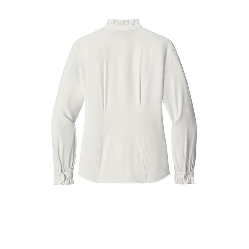NEW SEI Brooks Brothers® Women’s Long Sleeve Ruffle Collar Blouse - Off White