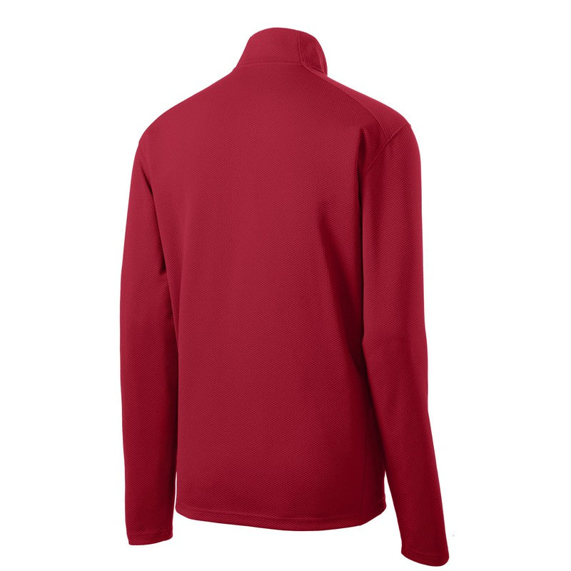 Sport-Wick® Textured 1/4-Zip Pullover - RED