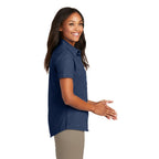 SEI Port & Company® - Ladies Short Sleeve Value Denim Shirt - Ink Blue