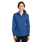 NEW SEI - Port Authority Ladies SuperPro Twill Shirt - True Blue