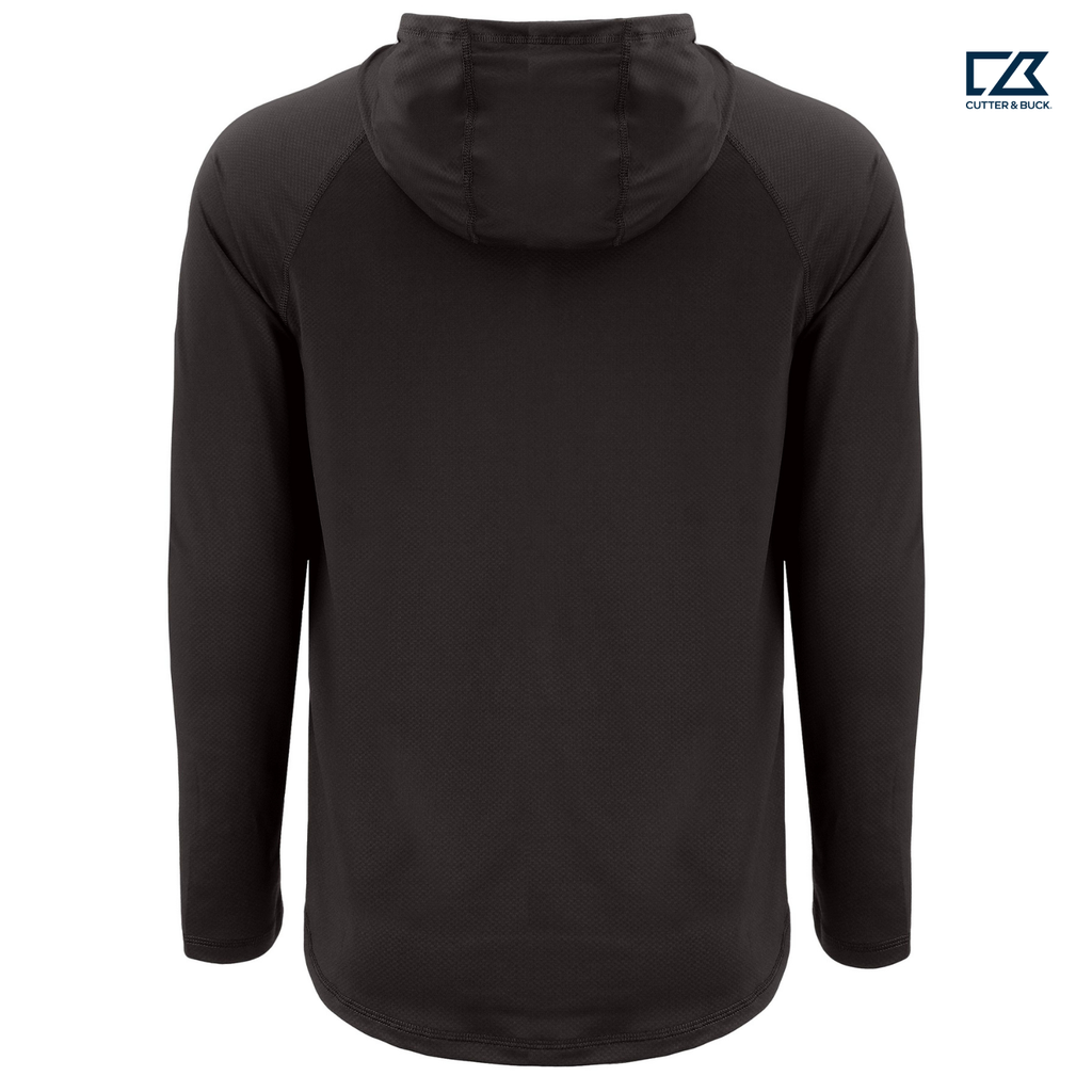 SEI Cutter & Buck Prospect Recycled Featherlight Stretch Mens Hooded Pullover - Black