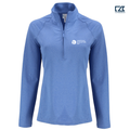 SEI Clique Dash Recycled Women's Quarter Zip Sweatshirt - Royal Blue Heather