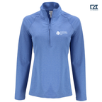 SEI Clique Dash Recycled Women's Quarter Zip Sweatshirt - Royal Blue Heather