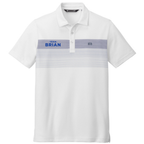 SEI TEAM BRIAN TravisMathew Coastal Chest Stripe Polo - White