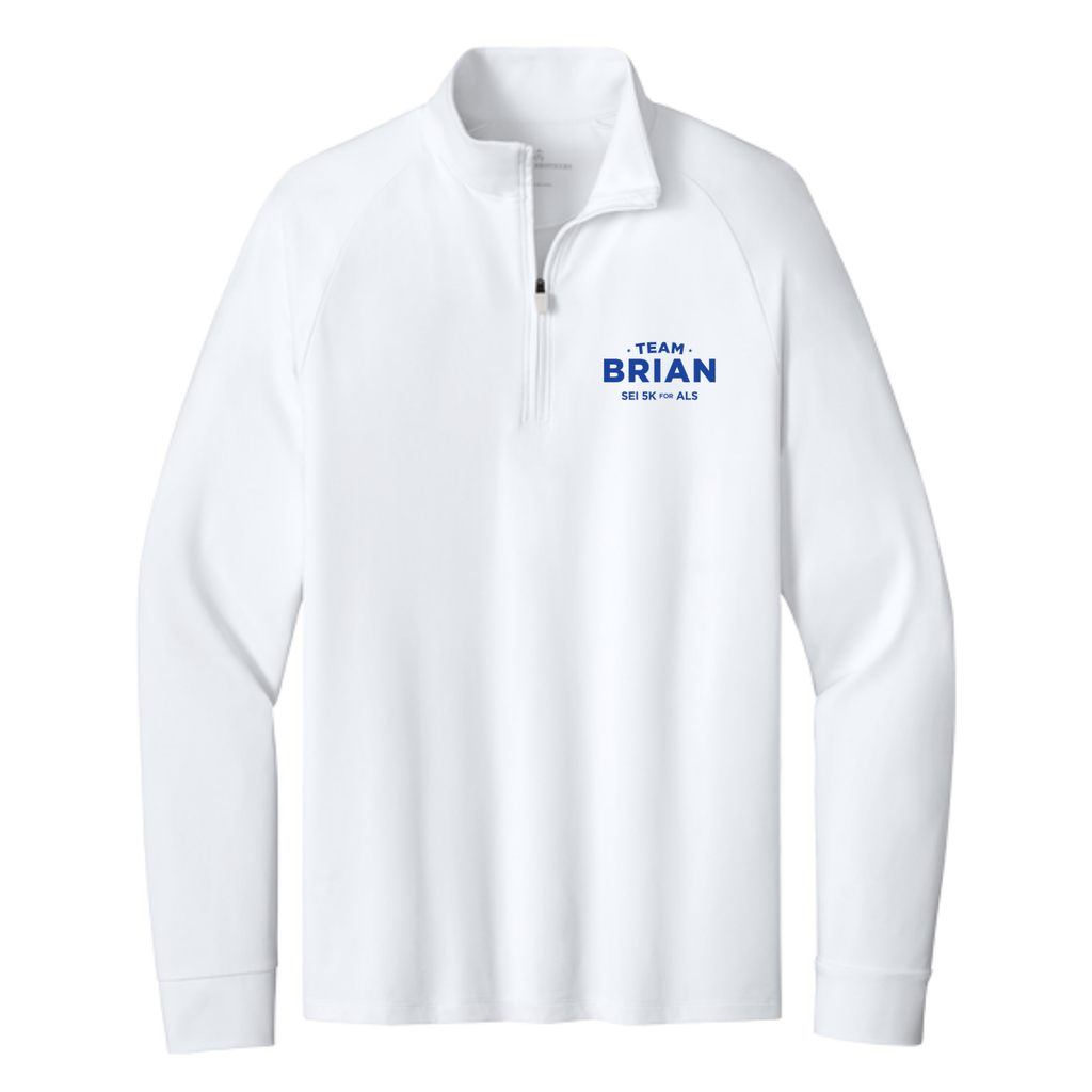 SEI TEAM BRIAN Brooks Brothers® Luxe Performance 1/4-Zip - White