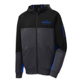 SEI TEAM BRIAN Sport-Tek® Tech Fleece Colorblock Full-Zip Hooded Jacket - Black/Grey/Royal