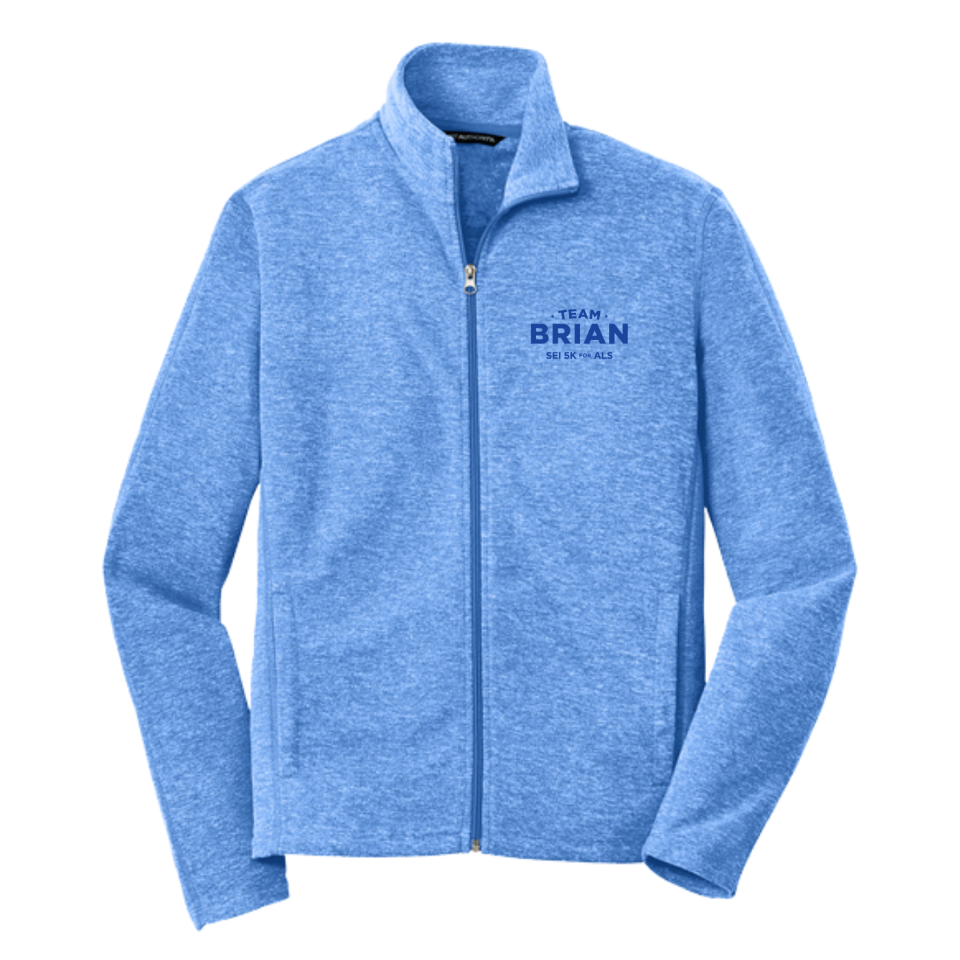 SEI TEAM BRIAN Port Authority® Heather Microfleece Full-Zip Jacket - Light Royal Heather
