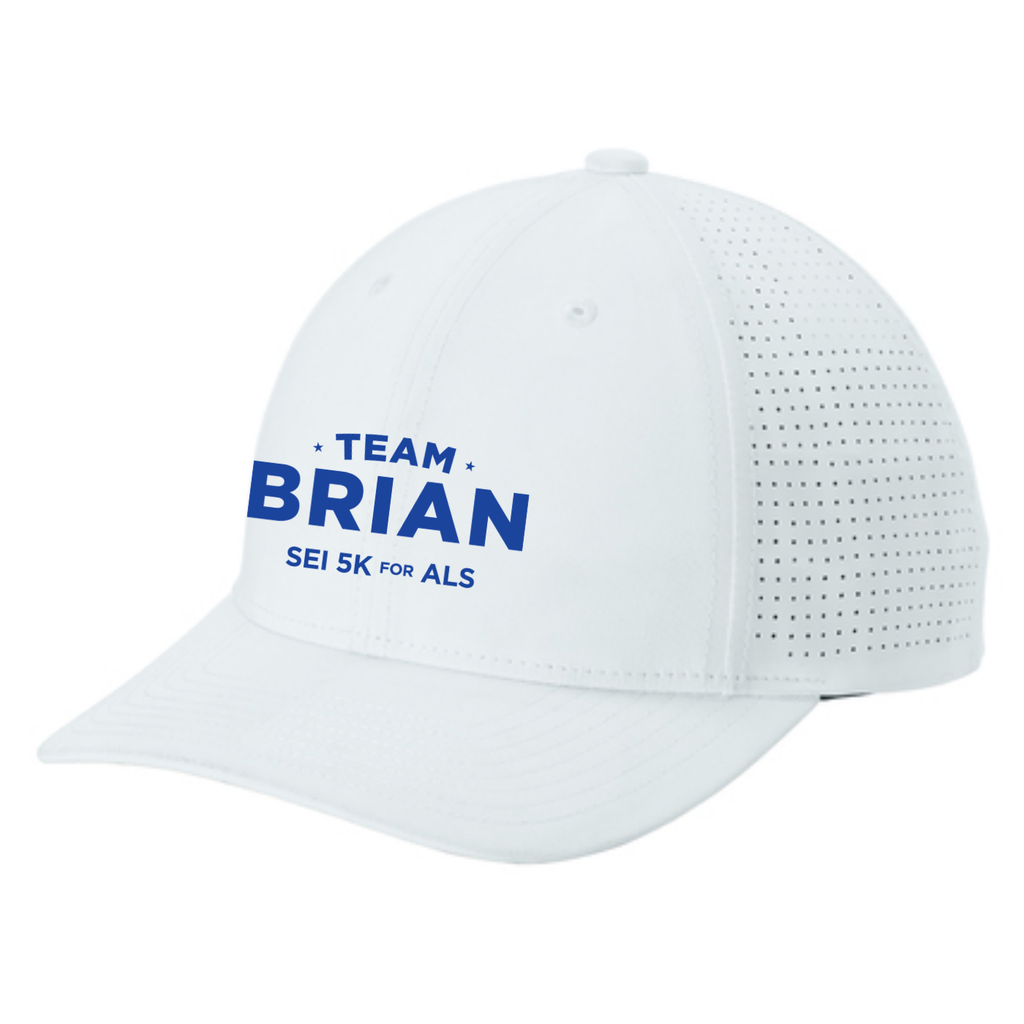 SEI TEAM BRIAN Sport-Tek® Pro-Cut Adjustable Cap - White