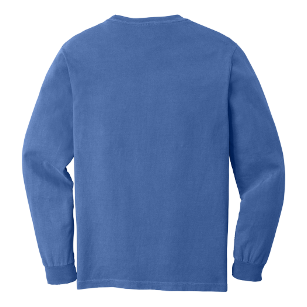SEI TEAM BRIAN Comfort Colors® Heavyweight Ring Spun Long Sleeve Pocket Tee - Flo Blue