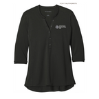 NEW SEI Ladies UV Choice Pique Henley - BLACK