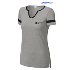 NEW SEI Sport-Tek® Ladies Halftime Notch Neck Tee - Vintage Heather/Black