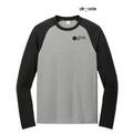 NEW SEI Allmade® Unisex Tri-Blend Long Sleeve Colorblock Raglan Deep Black/Aluminum Grey