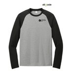 NEW SEI Allmade® Unisex Tri-Blend Long Sleeve Colorblock Raglan Deep Black/Aluminum Grey