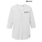 NEW - OGIO ® Ladies Jewel Henley - Bright White