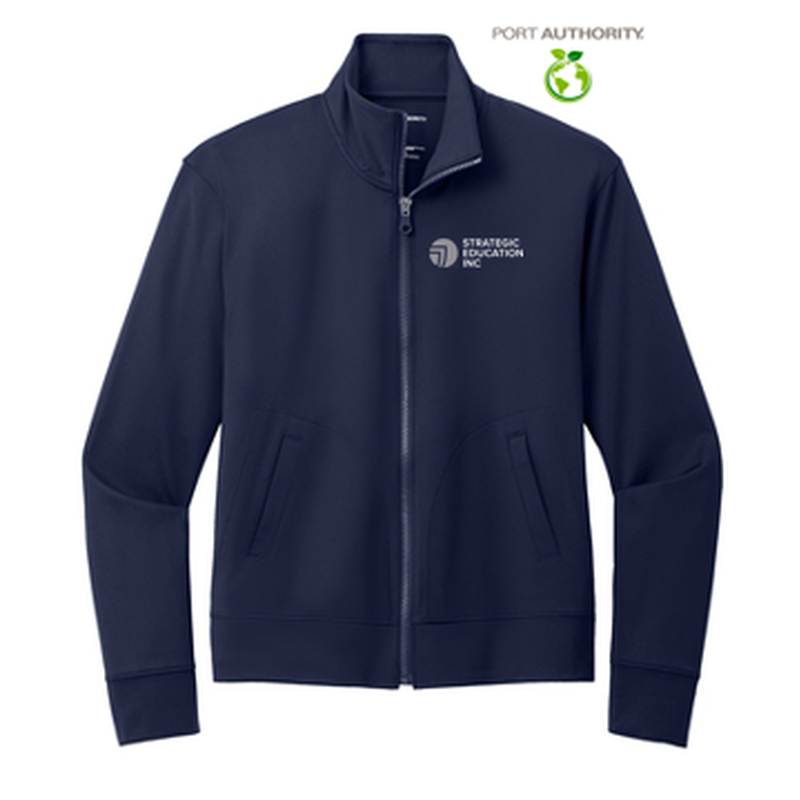 SEI Port Authority® Ladies C-FREE® Double Knit Full-Zip - True Navy