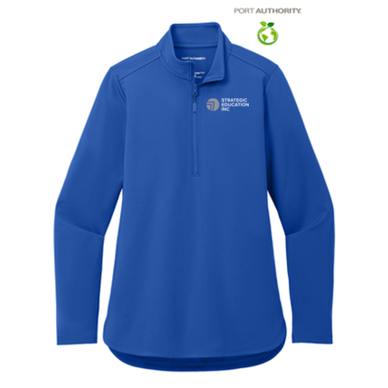 SEI Port Authority® Ladies C-FREE® Double Knit 1/4-Zip - True Royal