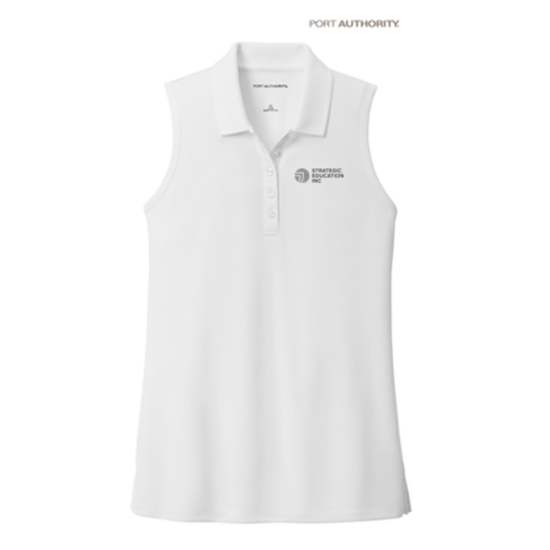 SEI Port Authority® Ladies Dry Zone® UV Micro-Mesh Sleeveless Polo - White
