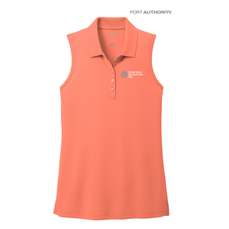 SEI Port Authority® Ladies Dry Zone® UV Micro-Mesh Sleeveless Polo - Coral Splash