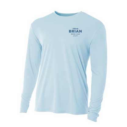 SEI TEAM BRIAN A4 Youth Cooling Performance Long Sleeve Tee - Pastel Blue