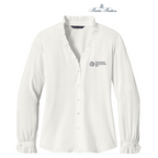 NEW SEI Brooks Brothers® Women’s Long Sleeve Ruffle Collar Blouse - Off White