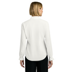 NEW SEI Brooks Brothers® Women’s Long Sleeve Ruffle Collar Blouse - Off White