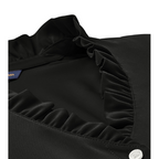 NEW SEI Brooks Brothers® Women’s Long Sleeve Ruffle Collar Blouse - Black