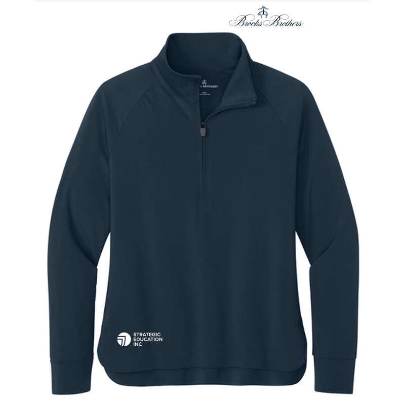 NEW SEI Brooks Brothers® Women’s Luxe Performance 1/4-Zip - Navy Blazer