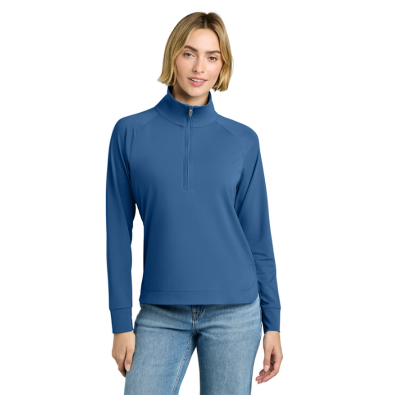 NEW SEI Brooks Brothers® Women’s Luxe Performance 1/4-Zip - Charter Blue