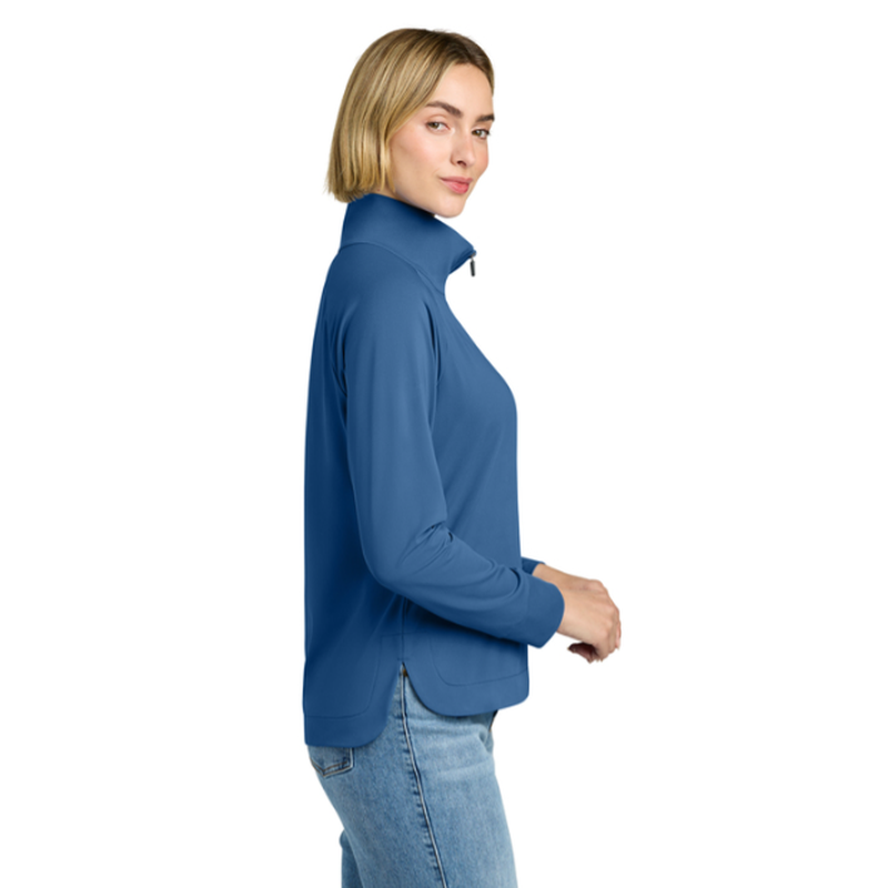 NEW SEI Brooks Brothers® Women’s Luxe Performance 1/4-Zip - Charter Blue