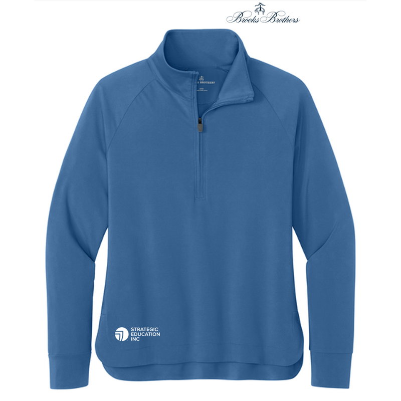 NEW SEI Brooks Brothers® Women’s Luxe Performance 1/4-Zip - Charter Blue