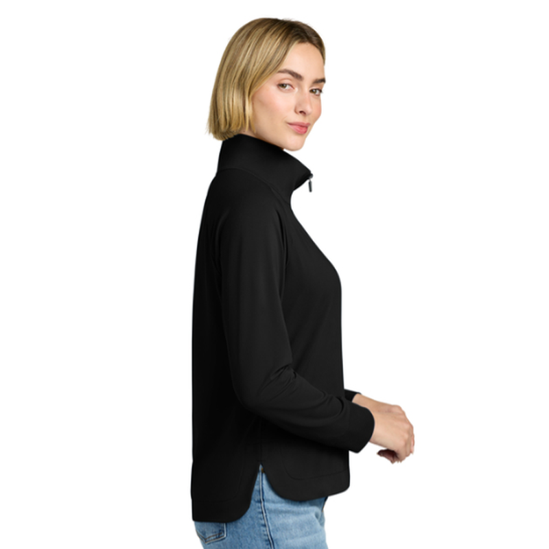 NEW SEI Brooks Brothers® Women’s Luxe Performance 1/4-Zip - Deep Black