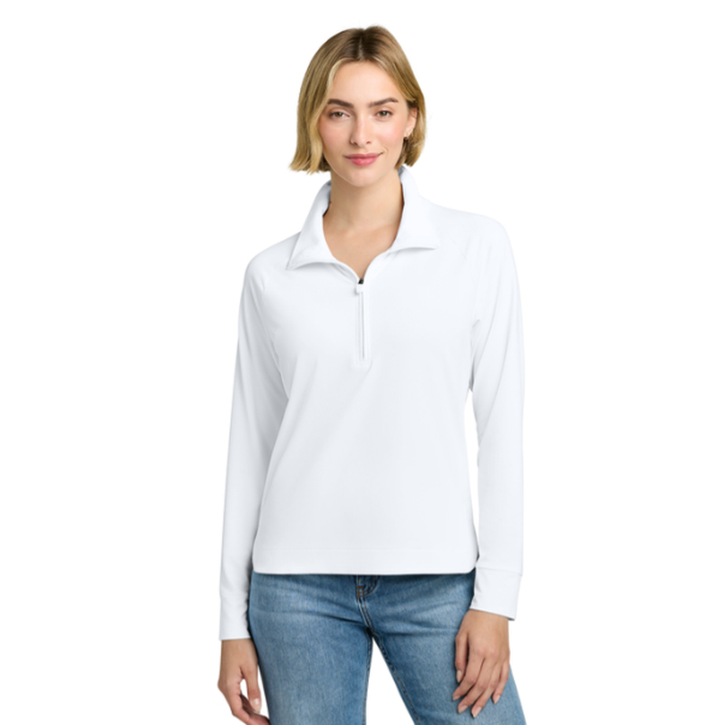 NEW SEI Brooks Brothers® Women’s Luxe Performance 1/4-Zip - White