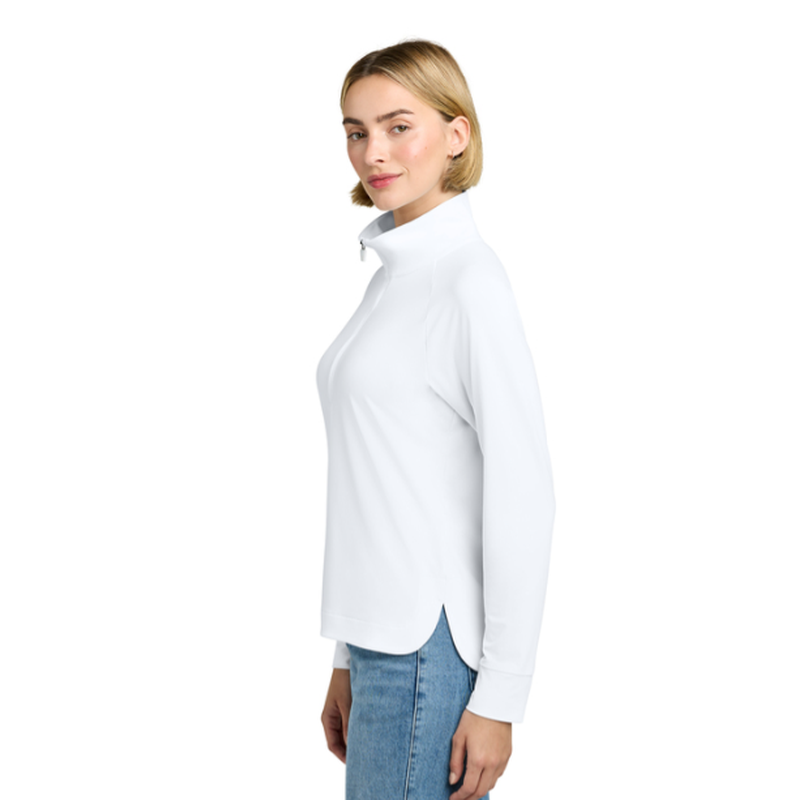 NEW SEI Brooks Brothers® Women’s Luxe Performance 1/4-Zip - White