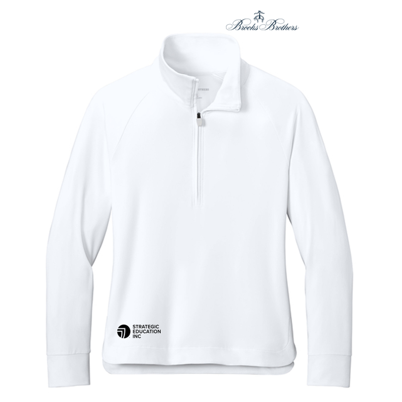 NEW SEI Brooks Brothers® Women’s Luxe Performance 1/4-Zip - White